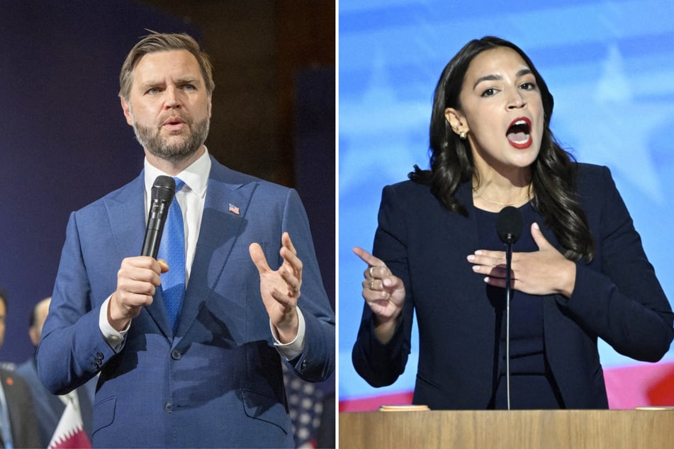 Alexandria Ocasio-Cortez (r.) and JD Vance recently shared their thoughts on each other being nominees in the 2028 presidential race.