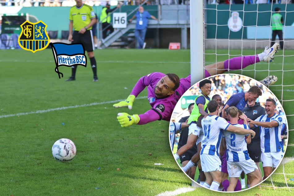 Elfer-Held Gersbeck: Hertha quält sich nach Chancen-Wucher eine Runde weiter