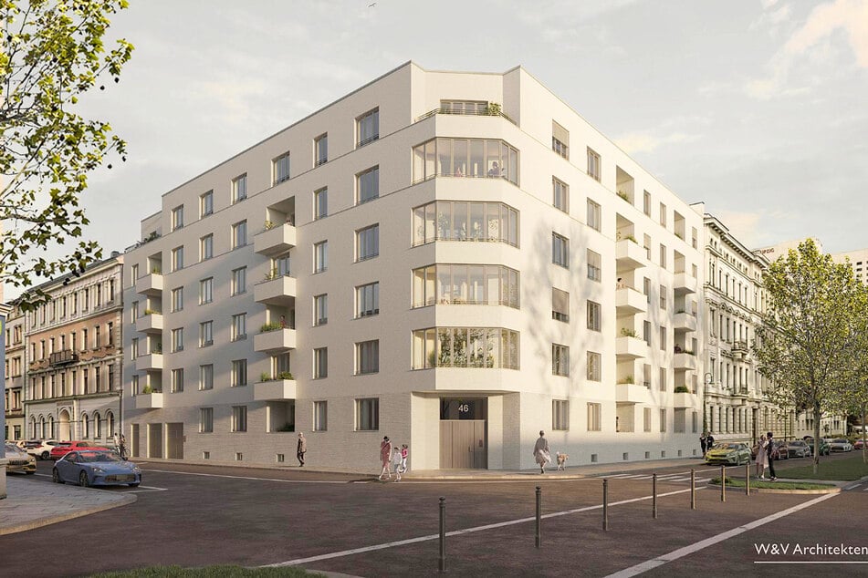 Diese Visualisierung zeigt, wie das Mehrfamilienhaus an der Nordstraße aussehen soll.