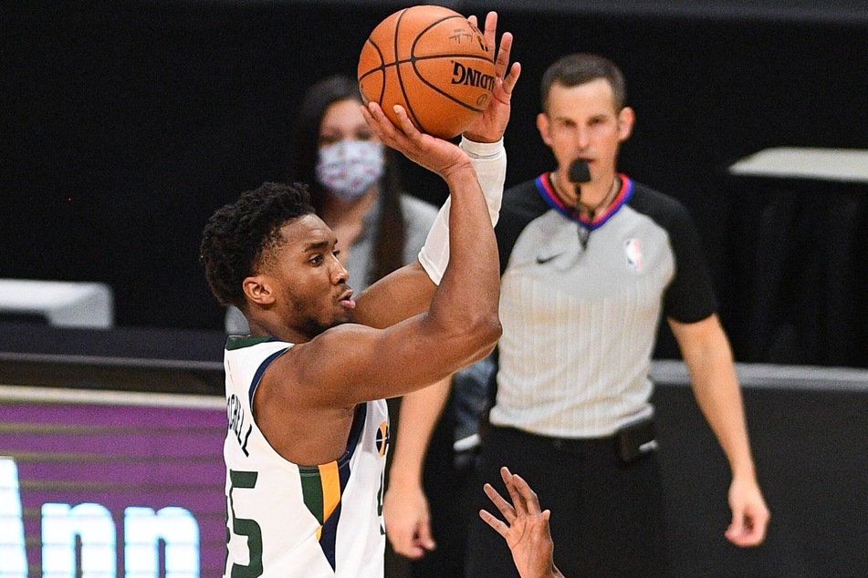 Jazz Guard Donovan Mitchell led all scorers with 28 points on Sunday night.