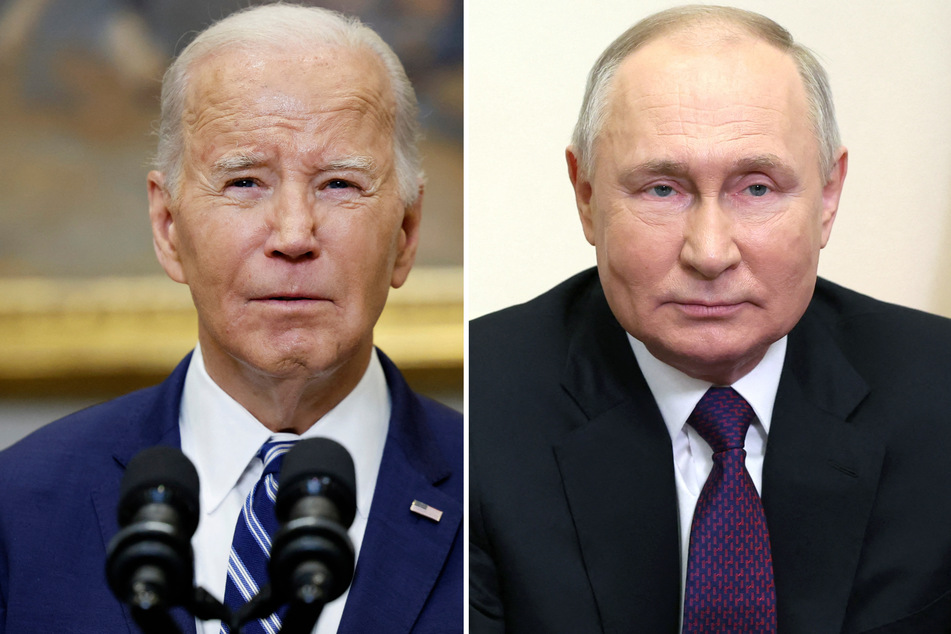 President Biden (l.) slammed Russian President Vladimir Putin over the death of Kremlin critic Alexei Navalny.