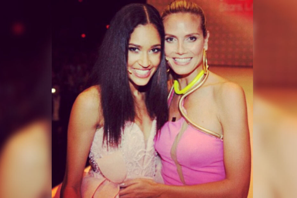 Heid Klum (rechts) kührte Lovelyn 2013 zu "Germany's Next Topmodel".