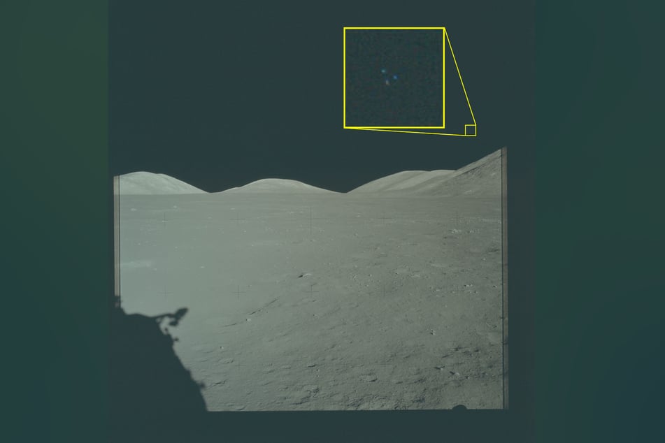 Im Zuge der Mondmission Apollo 17 wurde eine dreieckige Formation am Mondhimmel entdeckt.