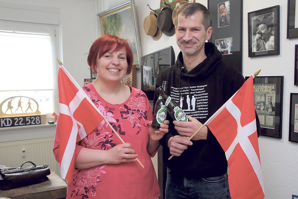 Sie haben einen Plan: Olsenbanden-Fan Sebastian Kujath (44) und seine Freundin Yvonne Rehfeld (37).