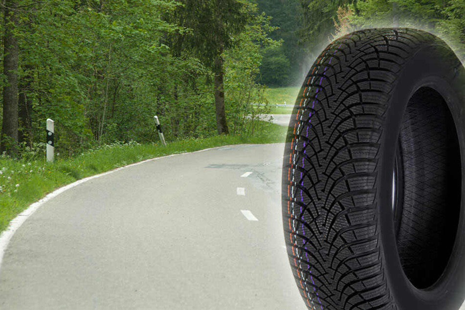Ein Auto war schon über einen der Reifen gefahren und beschädigt worden. (Symbolbild)