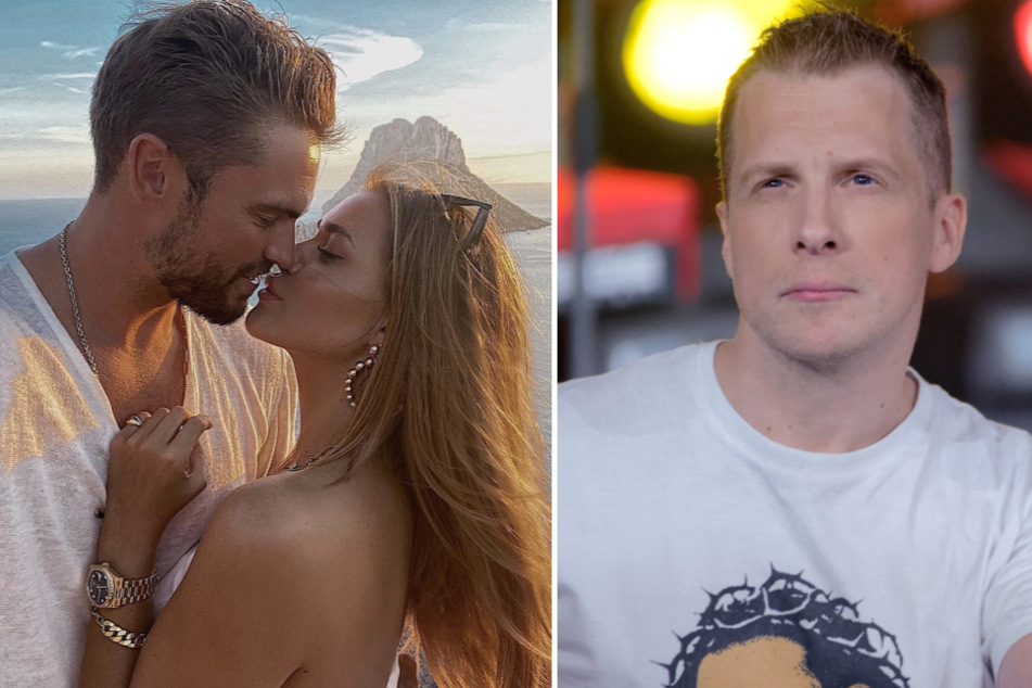 Jessica Paszka (28) und Johannes Haller (32) erwarten offenbar Nachwuchs - Oliver Pocher (42, r.) hat schonmal gratuliert.