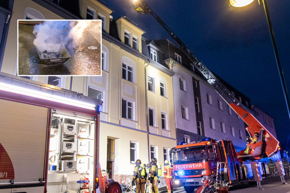 Ofen verqualmt Mehrfamilienhaus: Feuerwehreinsatz im Erzgebirge