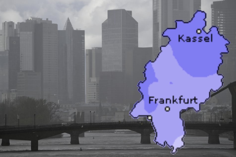 So wie hier in Frankfurt zeigt sich der Himmel in ganz Hessen in den kommenden Tagen oftmals bedeckt und es bleibt regnerisch.
