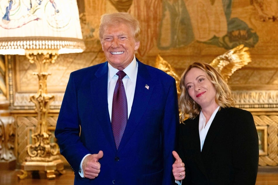 Trump gets a visit from Italy's Prime Minister at Mar-a-Lago: "A fantastic woman!"