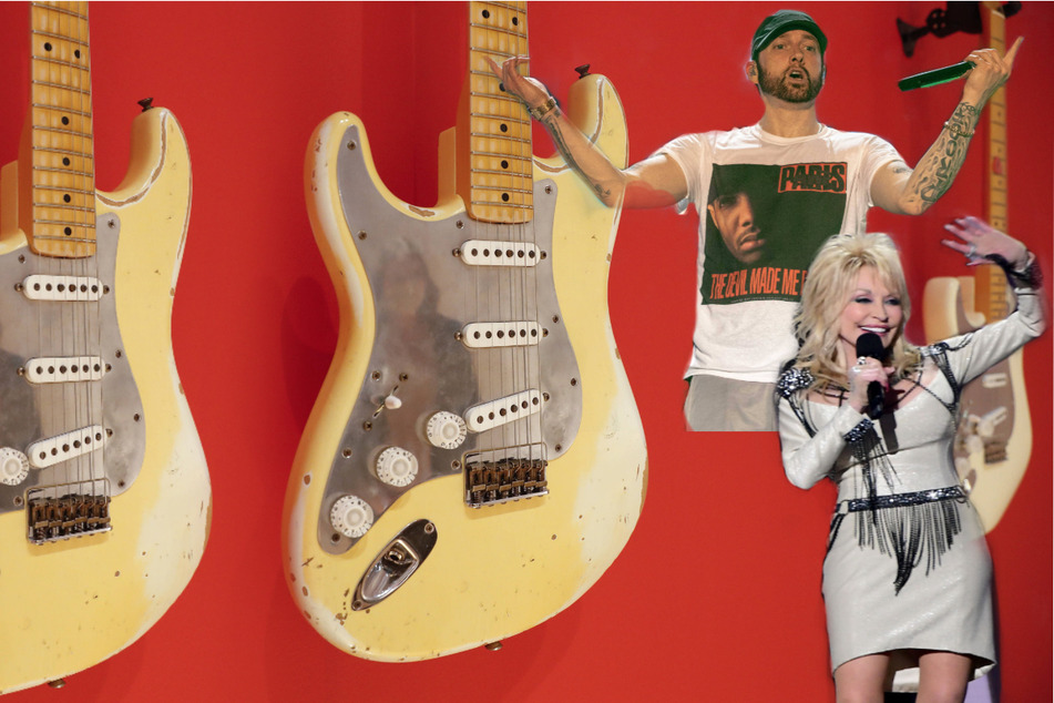 Dolly Parton (r.) and Eminem lead the pack among those in the running to become immortalized in the Rock &amp; Roll Hall of Fame this year.