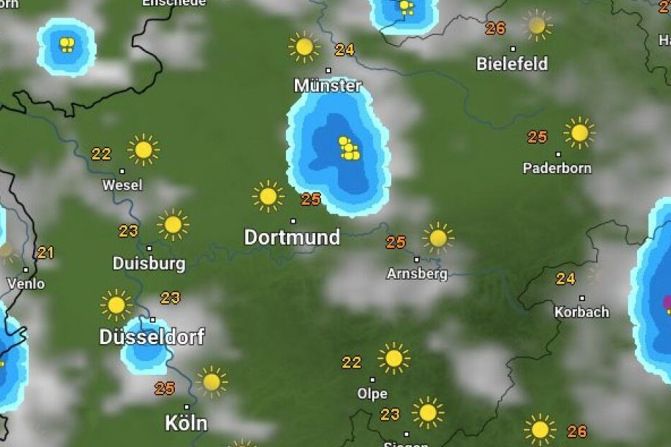 Auf Sonnenschein folgen Regen und Gewitter in Nordrhein-Westfalen.