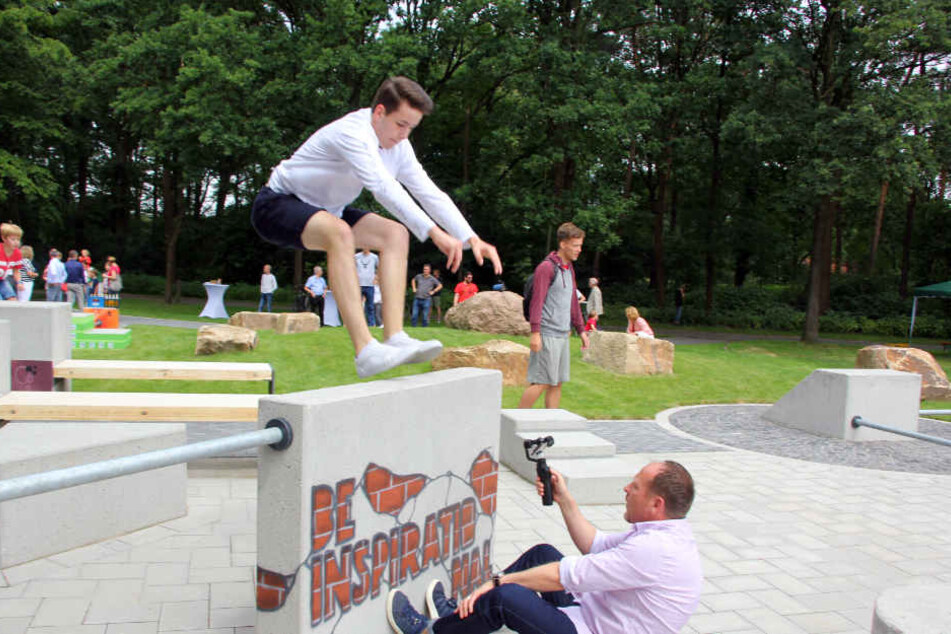Die Parkour-Anlage ist die größte in ganz Deutschland.