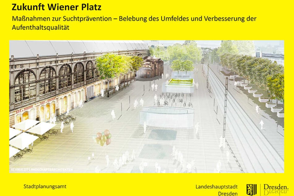 Grün und offen gestaltet: So soll der Platz vor dem Hauptbahnhof einmal aussehen. Die Umgestaltung muss zunächst vom Stadtrat beschlossen werden.