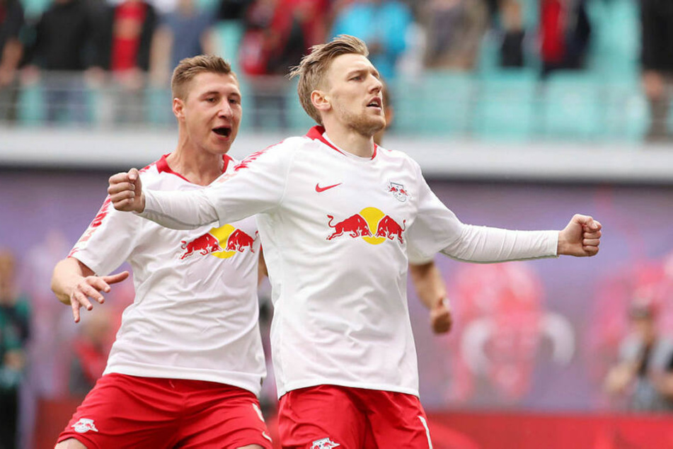 Emil Forsberg (r.) erzielte den Siegtreffer gegen Freiburg.
