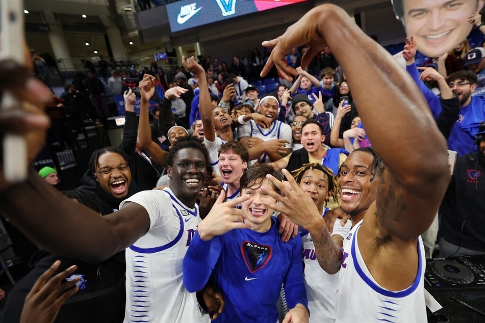 After one of the biggest upsets on the hardwood this season, DePaul basketball fans stormed the court following the Blue Demons' huge victory over top-ranked Xavier on Wednesday.