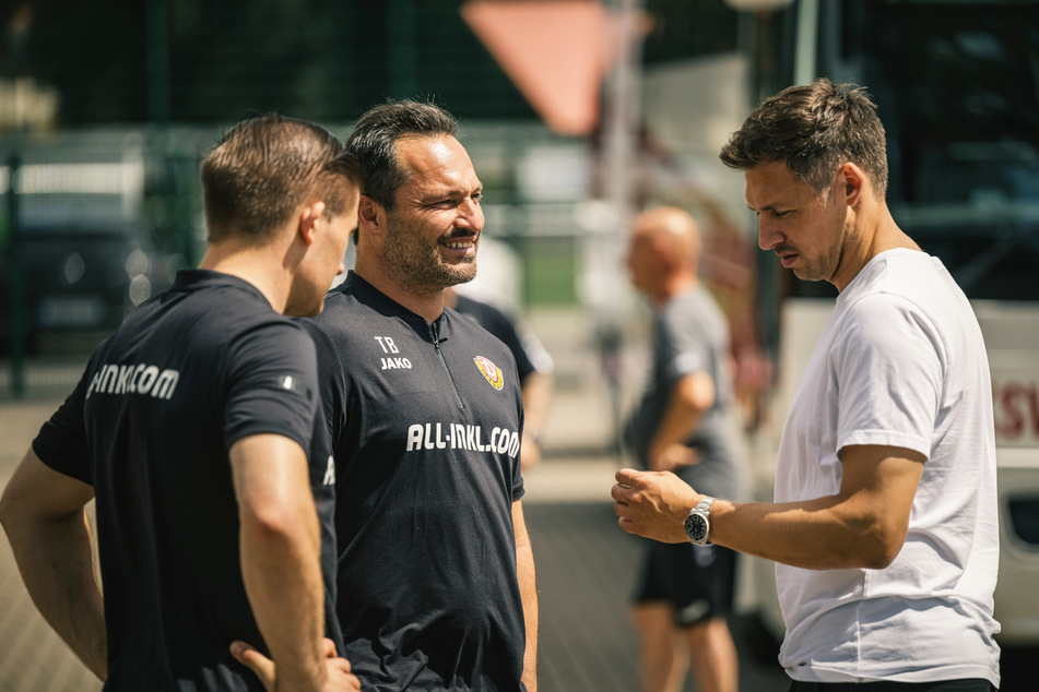 Sören Gonther (37, r.) schätzt Dynamo Dresdens Jugendarbeit.