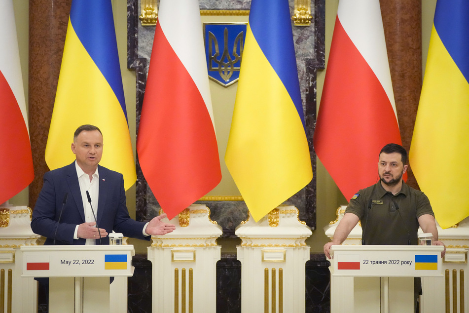 Wollen ihre Zusammenarbeit vertiefen: Polens Präsident Andrzej Duda (50, links) und Ukraine-Präsident Wolodymyr Selenskyj (44).