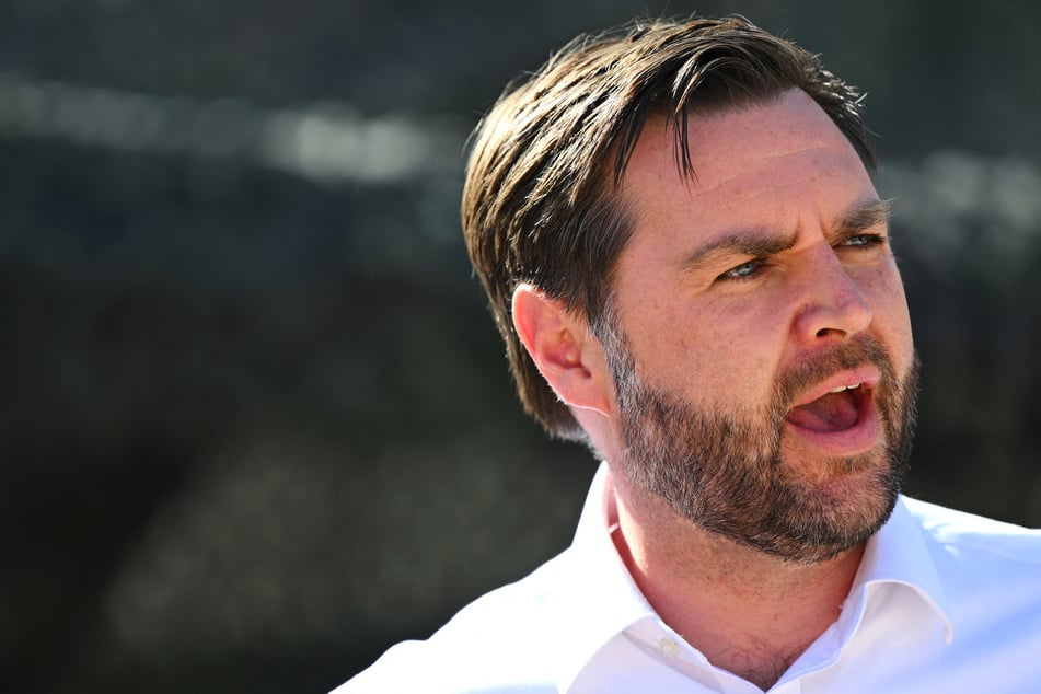 Vice President JD Vance speaks during a visit to the US-Mexico border on Wednesday in Eagle Pass, Texas.