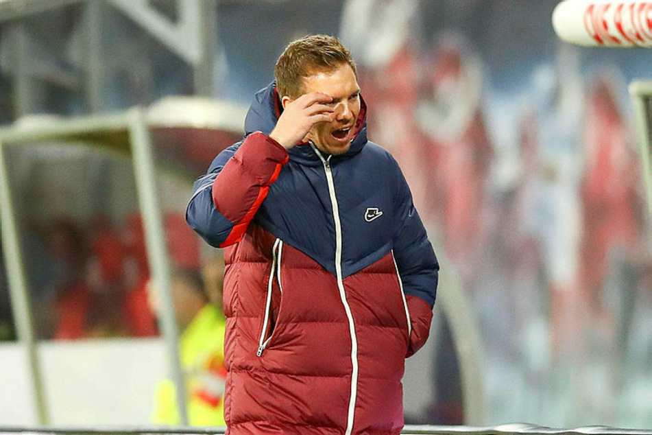 RB-Coach Julian Nagelsmann (33) brauchte viel Geduld, konnte sich aber letztlich über einen 1:0-Heimsieg gegen Union Berlin freuen.