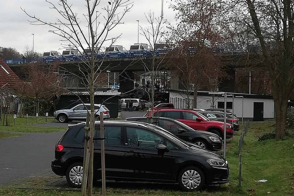 Auch der Cottbuser Stadtring (Brücke) ist gut gesichert.