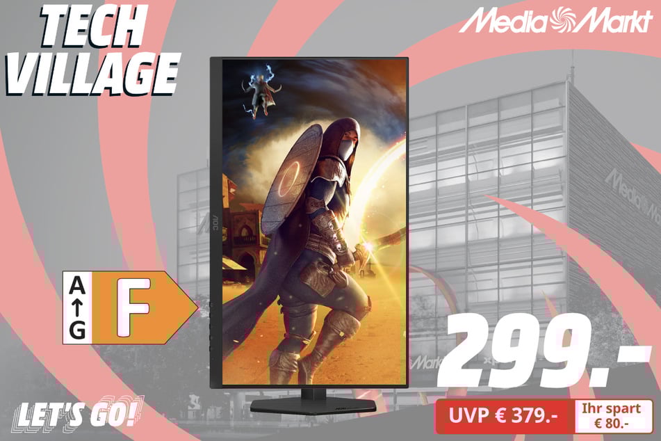 AOC-Gaming-Monitor U27G4R für 299 statt 379 Euro.