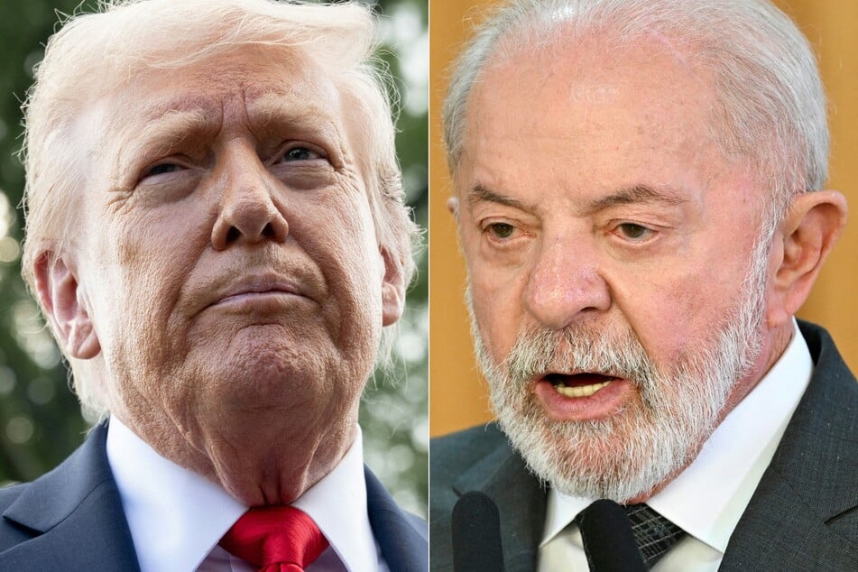 Brazil's President Luiz Inacio Lula da Silva (r.) has said he will tell US President Donald Trump that tariffs on his country were a "mistake."