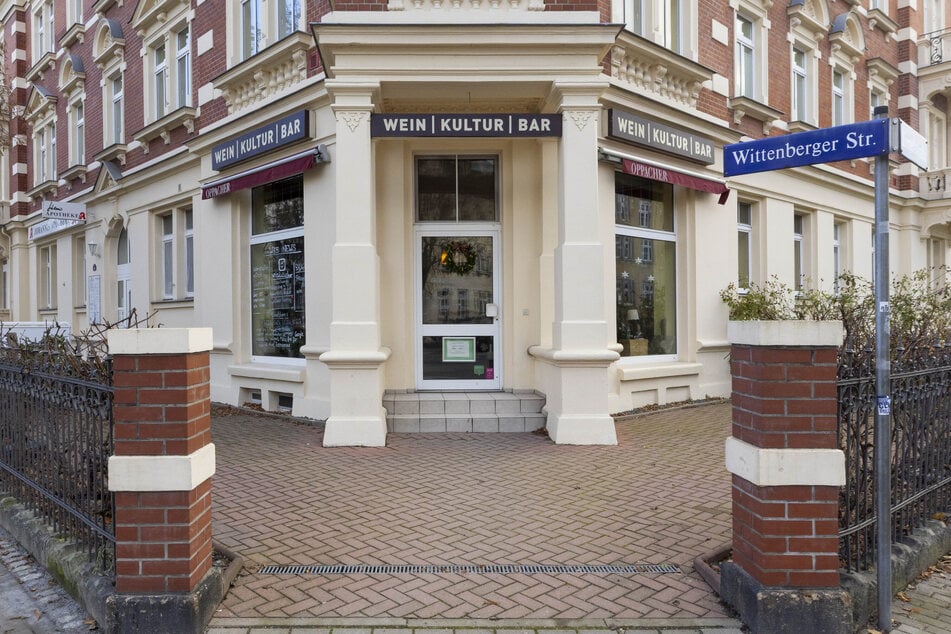 Die Striesener "Wein Kultur Bar" in der Wittenberger Straße.
