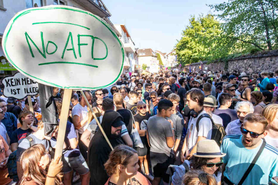 Nach Schätzung der Polizei nahmen zwischen 2000 und 3000 Menschen an dem Protest teil.