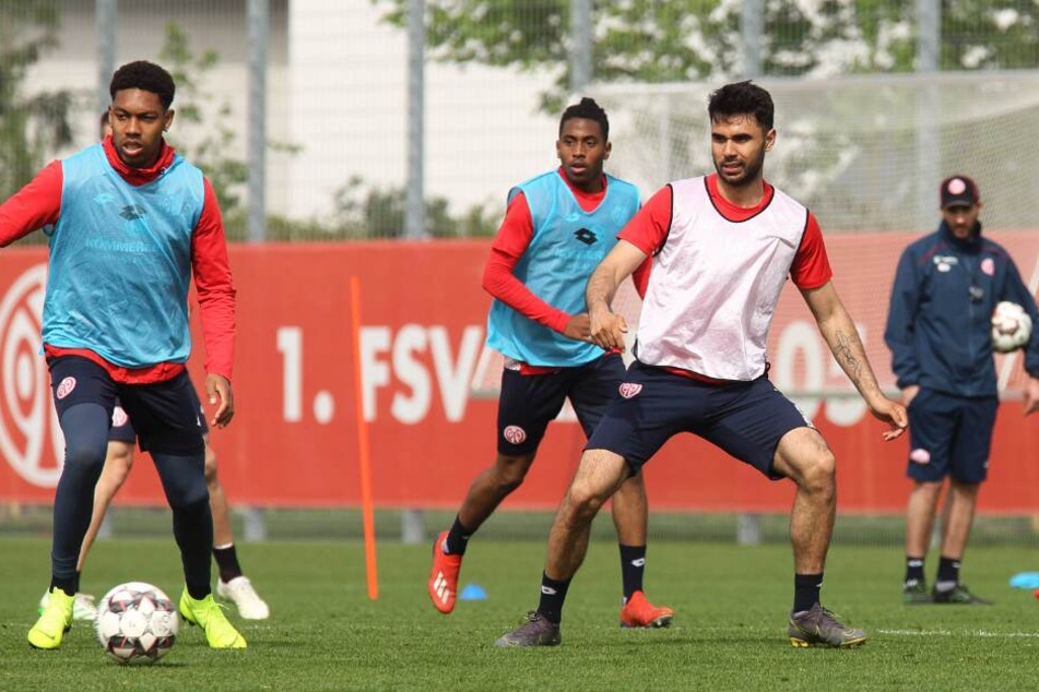 Im Training hängt sich Gerrit Holtmann (r.) voll rein.