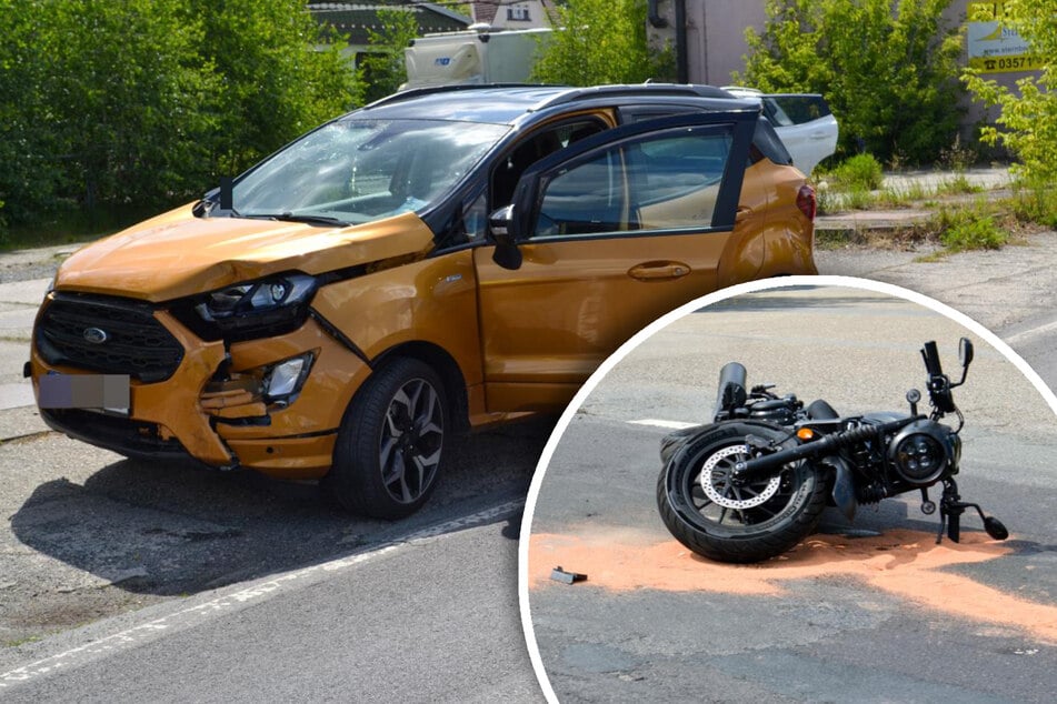 Crash auf Bundesstraße in Sachsen: Motorradfahrer schwer verletzt!
