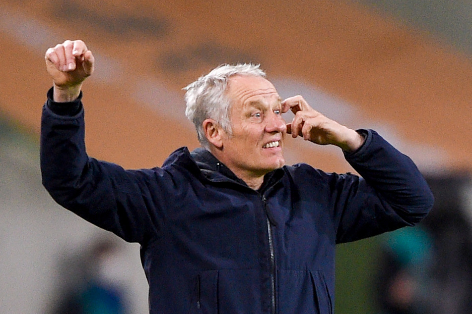 Coach Christian Streich (56) ist mit dem derzeitigen Kader des SC Freiburg zufrieden.