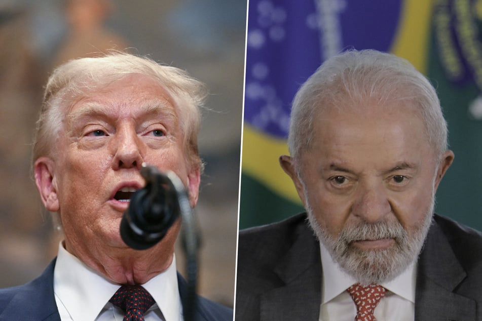 Brazil's President Luiz Inacio Lula da Silva (r.) has vowed to fight back against Donald Trump's attack on his country's sovereignty.