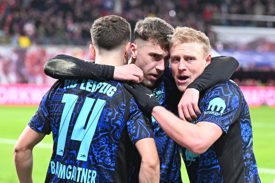 RB Leipzig belohnte sich kurz vor Mitte der ersten Hälfte mit einem Treffer.