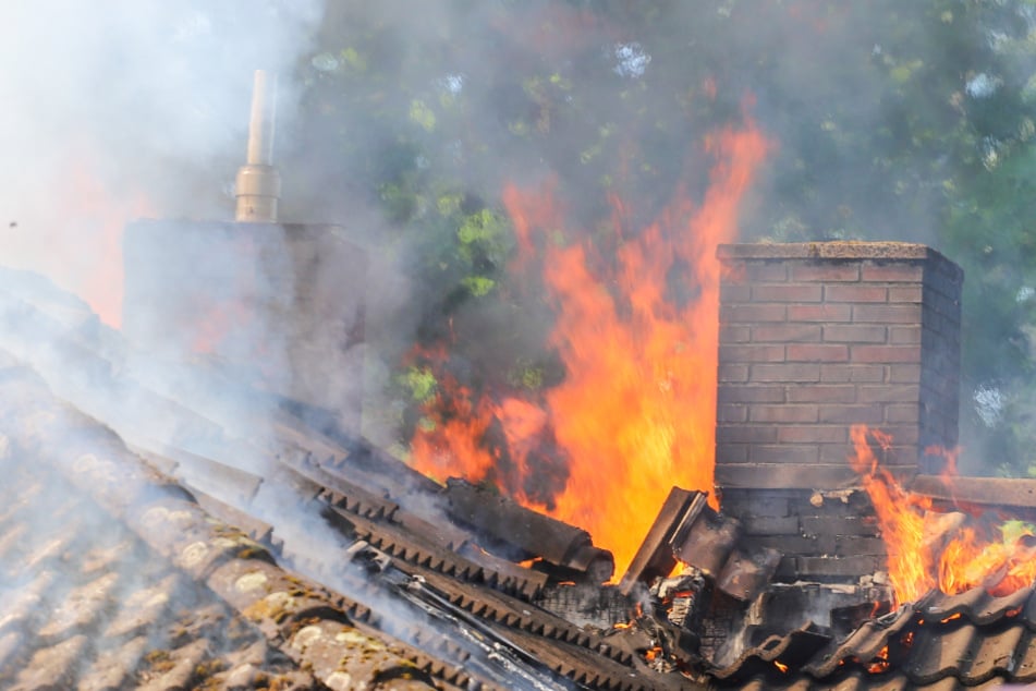 Großeinsatz: Einfamilienhaus fällt Flammen zum Opfer