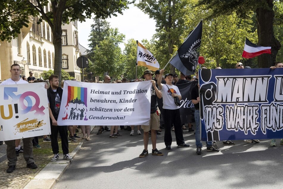 Der Neonazi-Gegenprotest ging weitgehend unter.