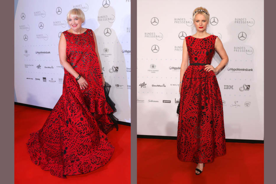Ups! Claudia Roth (61, Die Grünen) erschien beim Bundespresseball im gleichen Kleid wie Topmodel Franziska Knuppe (41).