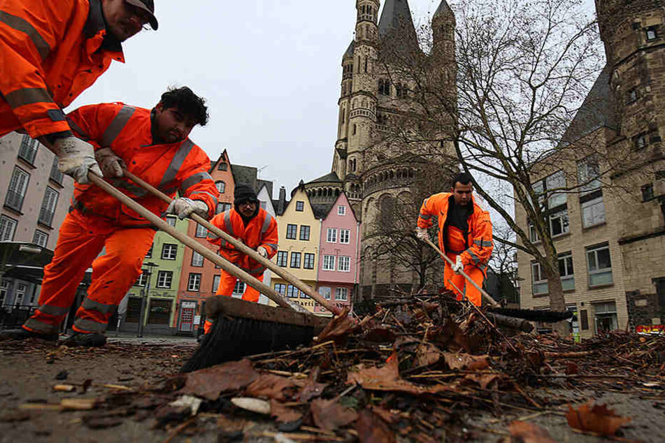 Das Hochwasser hat in Köln viel Dreck angespült, der jetzt weggeräumt wird.