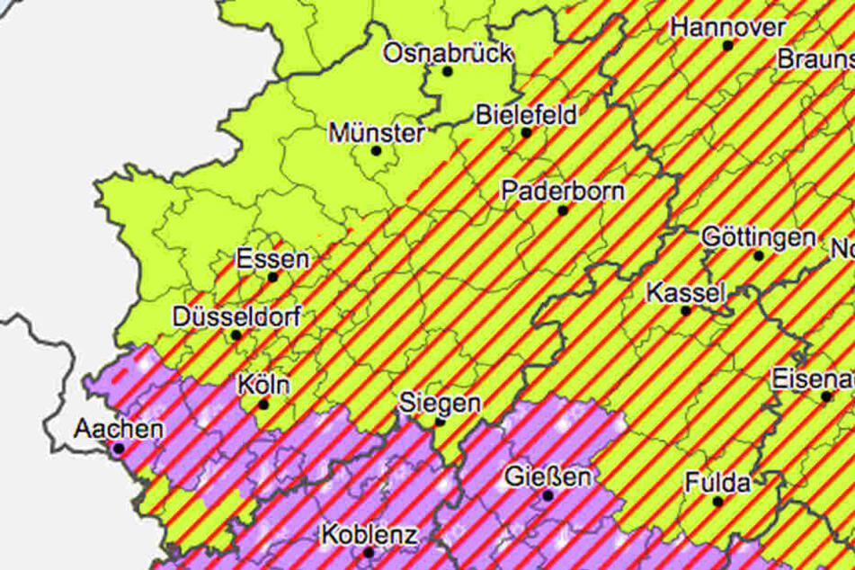 Es besteht die Gefahr von Gewitter, Hagel und Starkregen.