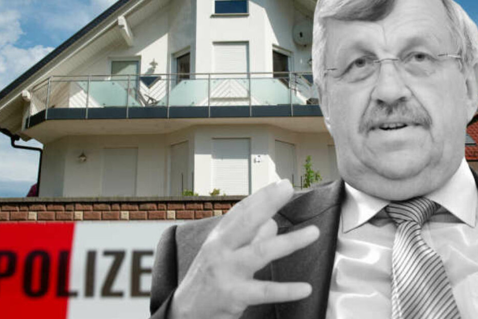 Fotomontage: CDU-Politiker Walter Lübcke wurde mit einer Schusswunde am Kopf im Garten seines Wohnhauses entdeckt.