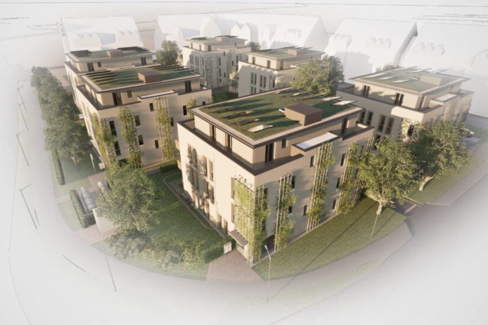 Diese sechs Stadthäuser entstehen derzeit in Medingen.