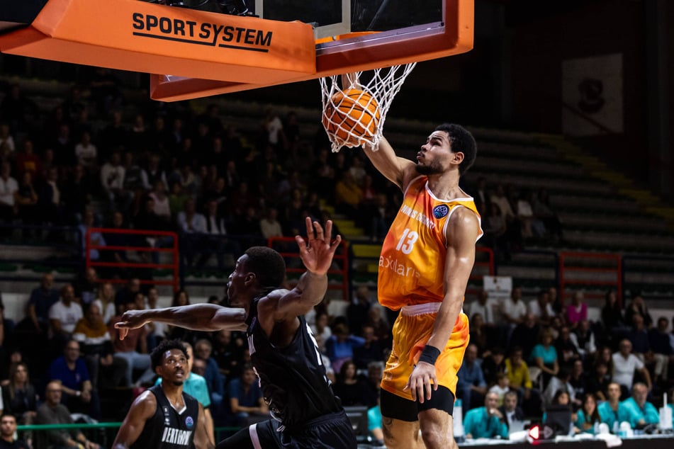 Niners-Neuzugang Olivier Nkamhoua (24) überzeugte mit 19 Zählern und sechs Rebounds.