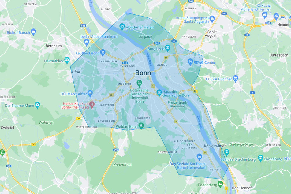 Liefergebiet Bonn