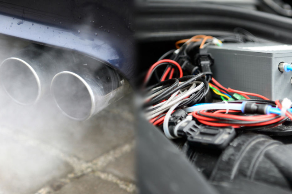 Die deutsche Autoindustrie lehnt technische Nachrüstungen bei Dieseln ab. (Bildmontage)