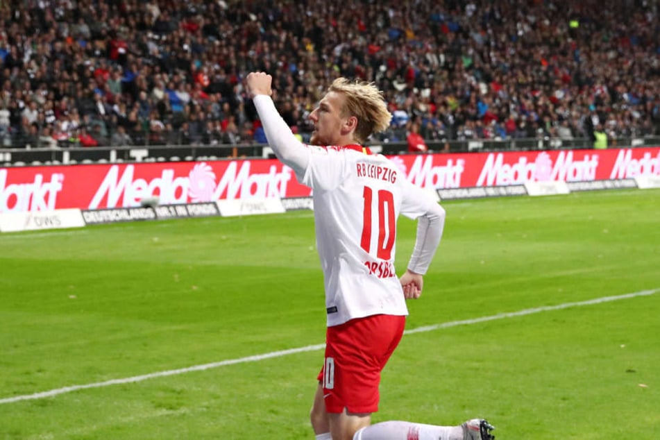 Sicherte RB immerhin einen Punkt in Frankfurt: Emil Forsberg.