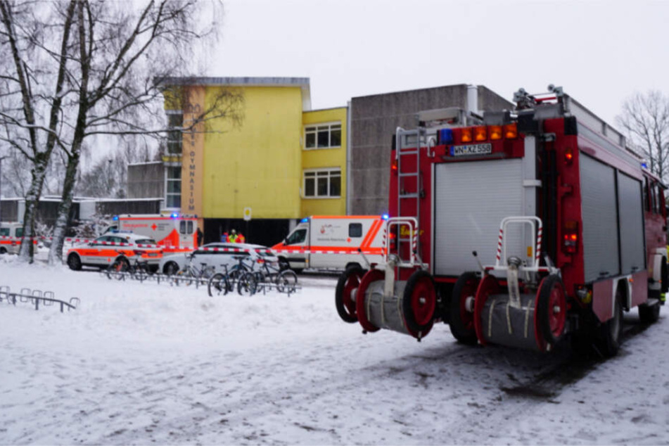 Das betroffene Klassenzimmer wurde von der Feuerwehr gelüftet.