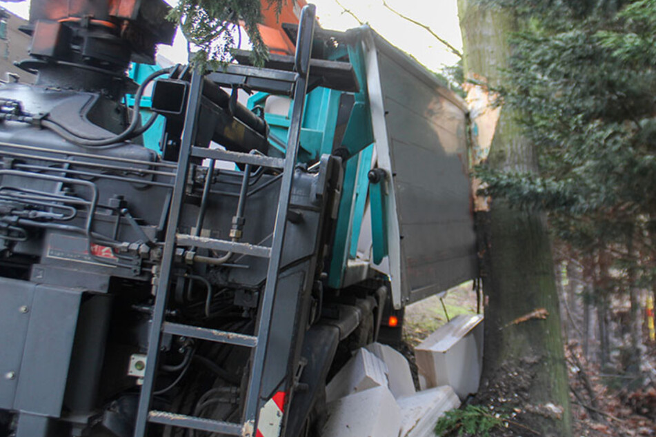 Lkw von Lasterfahrer abgedrängt: Unfall mit Baum
