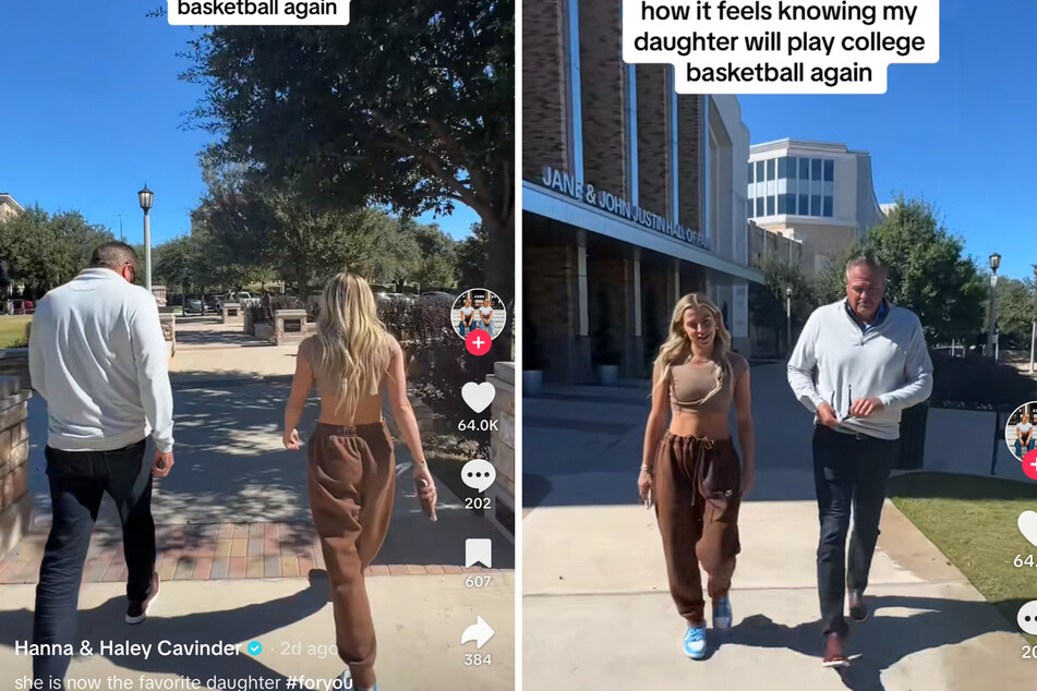 Haley Cavinder appears to be preparing to represent the TCU Horned Frogs in her final year of NCAA basketball, after a TikTok showed her strolling on TCU's campus.