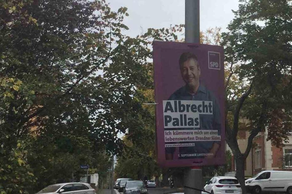 Albrecht Pallas (39, SPD) wirbt noch immer in Coschütz für sich.