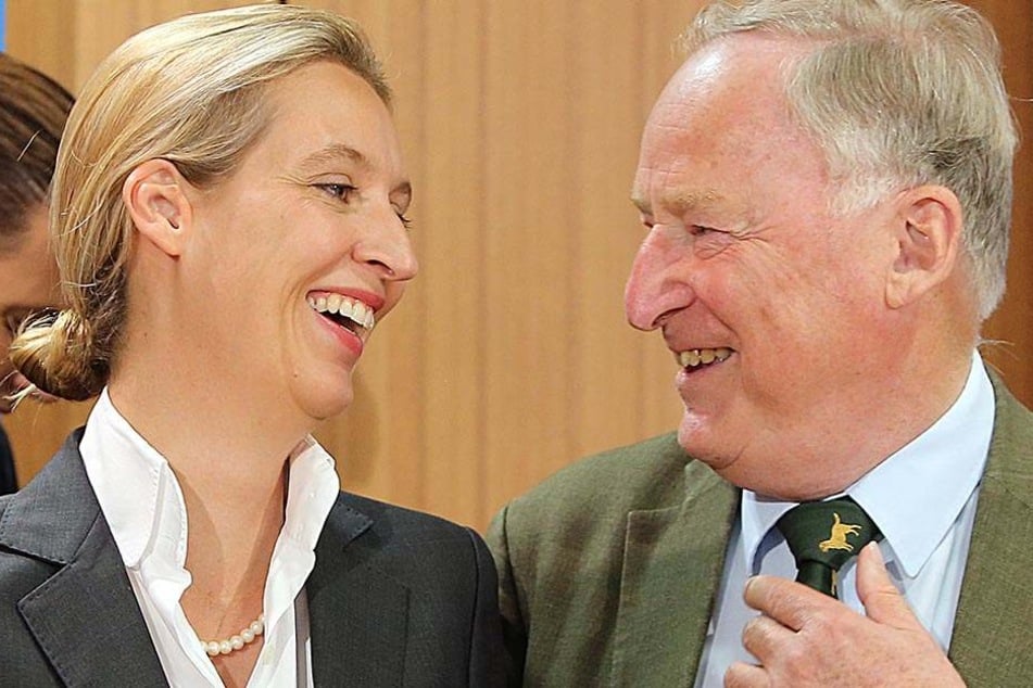 Lachende Gesichter beim AfD-Führungsduo Alice Weidel (38, links) und Alexandeer Gauland (76, rechts).