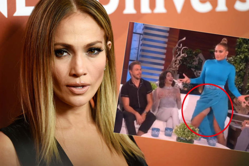 J.Lo zeigte bei einer Tanzeinlage mehr, als sie wollte, und nahm es mit Humor.
